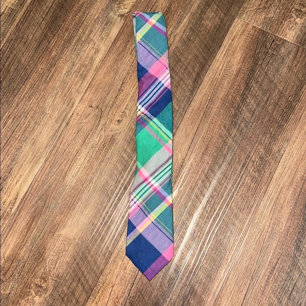 Lauren Ralph Lauren Plaid 100% Cotton Men’s Necktie -‎ Handmade